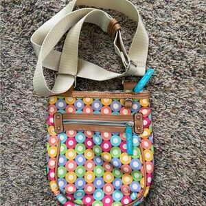 Lily Bloom Multicolor Dot Crossbody Bag